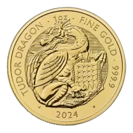 Pre-Owned 2024 UK Tudor Beasts Tudor Dragon 1oz Gold Coin