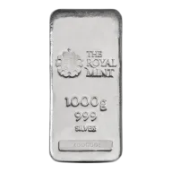 1 Kilo British Cast Silver Bar (New)