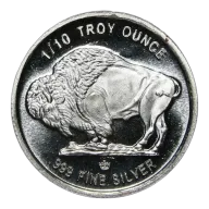 1/10 oz Buffalo Fractional Silver Round