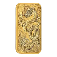 2024 Perth Mint Rectangular Dragon Gold Coin - 1oz