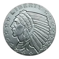 1/4 oz Incuse Indian Silver Round