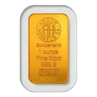1 OZ Gold Bar Argor-Heraeus (Packaging Damaged)
