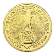 Pre-Owned 2019 UK Queen's Beasts The Falcon of the Plantagenets 1oz Gold Coin