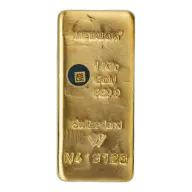 1kg Cast Gold Bullion Bar - Pre-Owned Metalor