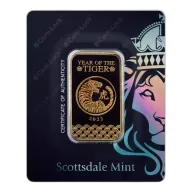 1 oz Scottsdale Lunar Year of the Tiger Gold Bar