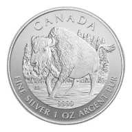2013 1oz Canadian Silver Wildlife Series - Wood Bison