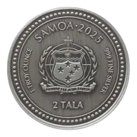 2025 1 oz Samoan Zebra Seahorse Antique Silver Coin