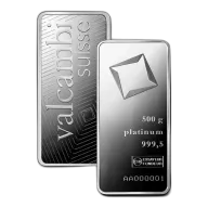 500 Gram Valcambi Minted Platinum Bar