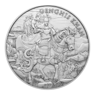 1-oz Genghis Khan Design .999 Fine Silver Round
