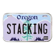 Oregon License Plate - Stacking Across America 1oz Silver Bar