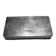 100 oz Engelhard Bar Silver Bar