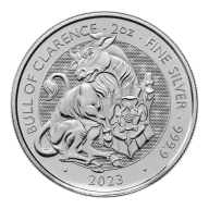 2023 2 oz British Silver Tudor Beasts Bull of Clarence