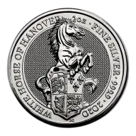 2020 2 oz British Silver Queen's Beast The White Horse of Hanover (BU)