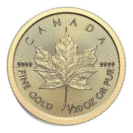 1/20 oz Gold Maple Leaf (Year Varies - Sealed)