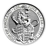 2016 Great Britain 2 oz Silver Queen's Beasts The Lion