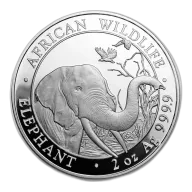 Somalia 2 oz Silver Elephant 2018