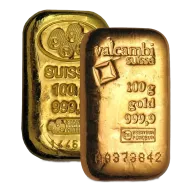 100 Gram Gold Bar (3.215 ozs - Mint of Our Choice)