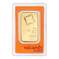 50 Gram Valcambi Suisse Gold Bar