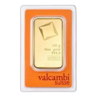 100 Gram Valcambi Suisse Gold Bar - Minted