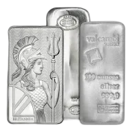 100 oz Silver Bar - Varied Mints