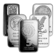 5 oz Silver Bar - Varied Mints