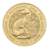 2025 UK Tudor Beasts Greyhound of Richmond 1/4oz Gold Coin