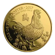 Pre-Owned 2017 UK Lunar Rooster 1oz Gold Coin