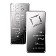 500 gram Platinum Valcambi Bar