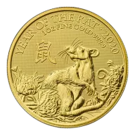 Pre-Owned 2020 UK Lunar Rat 1oz Gold Coin