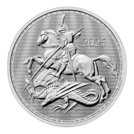 Pre-Owned UK St George and the Dragon 1oz Silver Coin - Mixed Dates - VAT Free