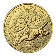 Pre-Owned 2018 UK Lunar Dog 1oz Gold Coin