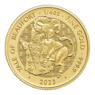 Pre-Owned 2023 UK Tudor Beasts 'Yale of Beaufort' 1/4oz Gold Coin