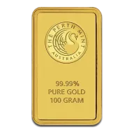 100g Gold Bar | Perth Mint with Certificate - Kangaroo