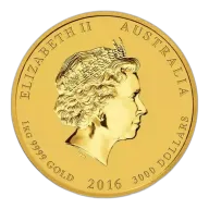 2016 1kg Australian Perth Mint Gold Lunar II: Year of the Monkey