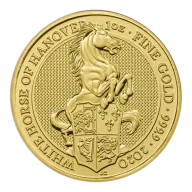 Pre-Owned 2020 UK Queen's Beasts The White Horse of Hanover 1oz Gold Coin