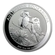 Pre-Owned Australian Kookaburra 10oz Silver Coin - Mixed Dates - VAT Free