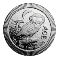 Pre-Owned Niue Athenia Owl 1oz Silver $2 Stackable Coin - Mixed Dates - VAT Free