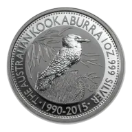 Pre-Owned Australian Kookaburra 1oz Silver Coin - Mixed Dates - VAT Free