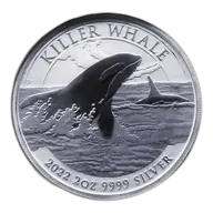 2022 2 Oz Australia Silver Killer Whale - BU