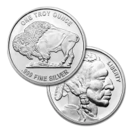 1 OZ SILVER ROUND BUFFALO