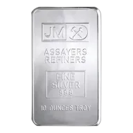 10 oz Johnson Matthey New Silver Bar