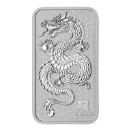 1 oz Perth Mint Lunar Dragon Silver Bar .9999 Fine