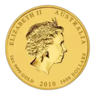 2010 1kg Australian Perth Mint Gold Lunar II: Year of the Tiger
