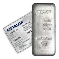 Metalor 1 Kilogram Silver Cast Bar