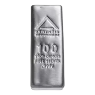 ARGENTIA Silver Bar 100 oz - Poured