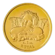 2003 Gold Royal Cherub 1 Ounce Uncirculated Coin Elizabeth II Gibraltar