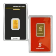 1/10 oz Gold Bar (Inc. Assay Card) - Various Brands