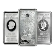 St. Helena 10 Ounce St. Helena East India Company Silver Coin Bar