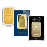 50 Gram Gold Bar ( Inc. Assay Card) (Circulated) - Various Mints