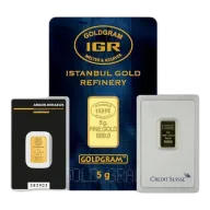 5 Gram Gold Bar (Inc. Assay Card) (Circulated) - Various Brands